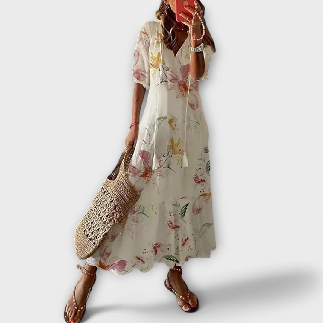 Savannah | Women's Bohemian Flowing Printed Maxi Dress