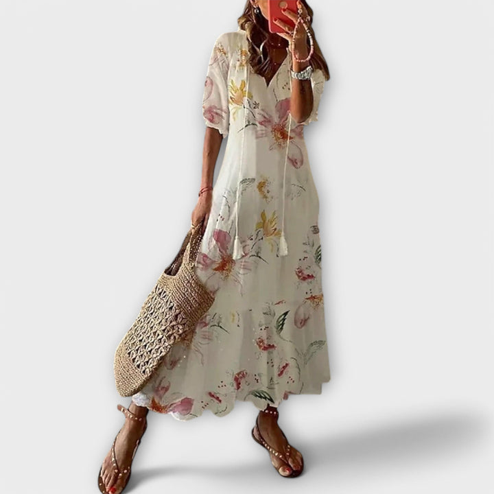 Savannah | Women's Bohemian Flowing Printed Maxi Dress