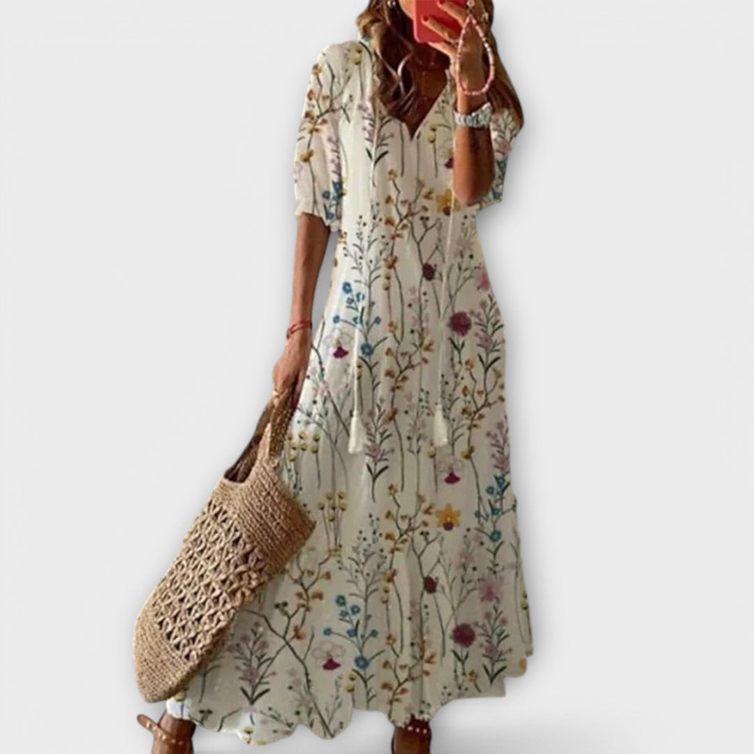 Savannah | Women's Bohemian Flowing Printed Maxi Dress