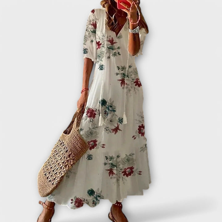 Savannah | Women's Bohemian Flowing Printed Maxi Dress