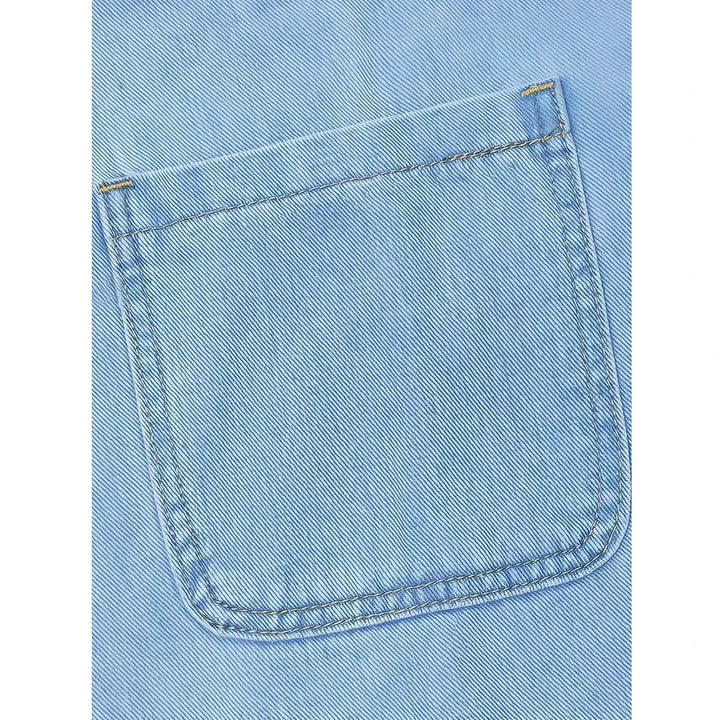 Saylor | Women's Relaxed Sleeveless Denim-Look Midi Dress