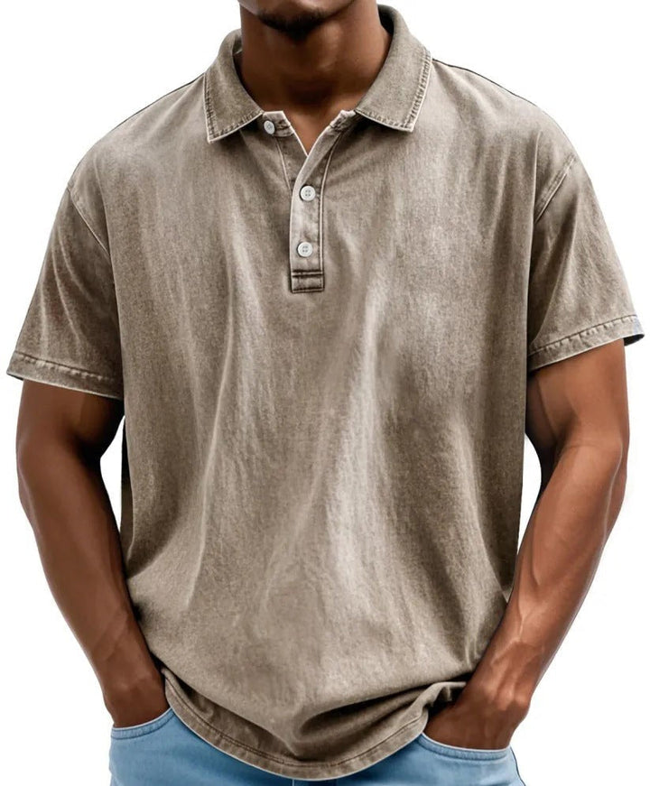 Sebastian | Men's Vintage Washed Clean Fit Polo Shirt