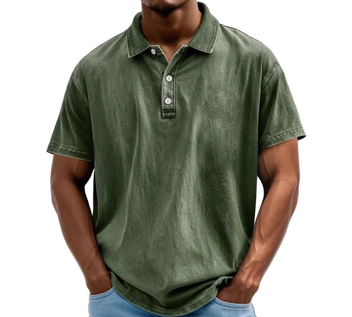 Sebastian | Men's Vintage Washed Clean Fit Polo Shirt