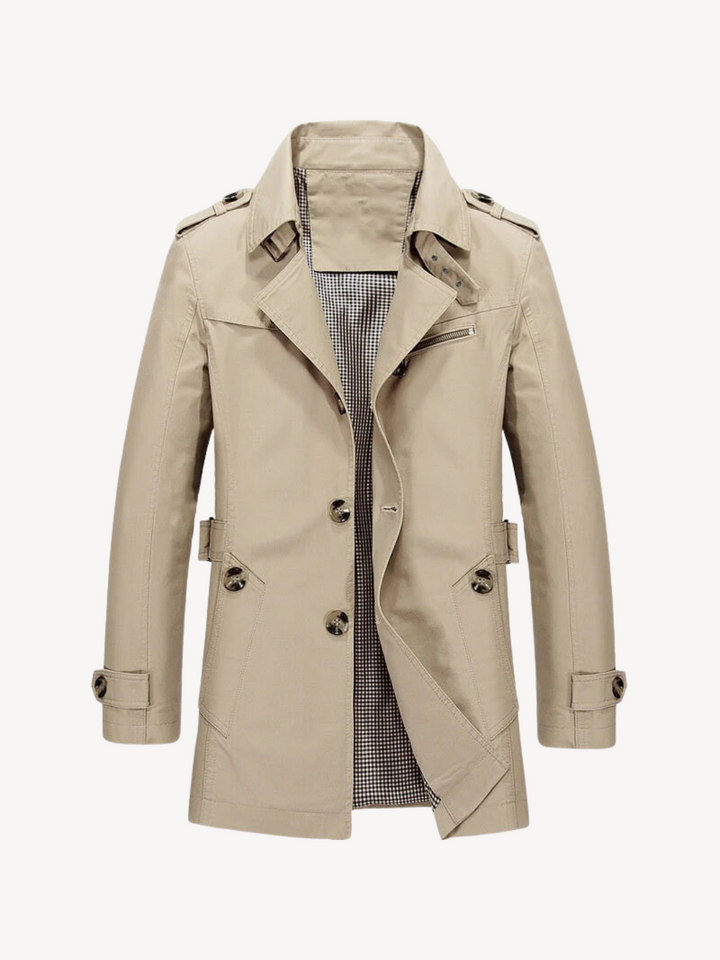 Sebastien | Men's Belted Double Breasted Trench Coat