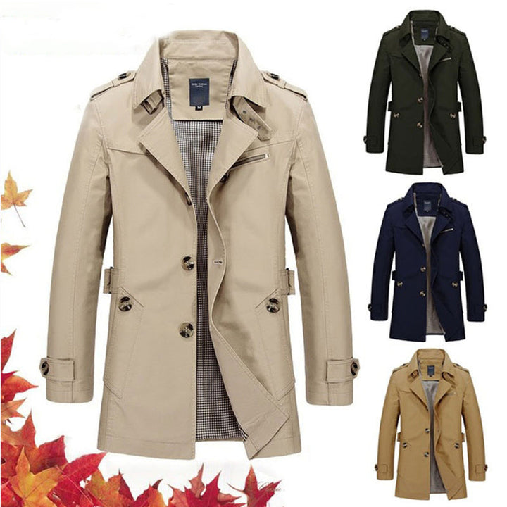 Sebastien | Men's Belted Double Breasted Trench Coat