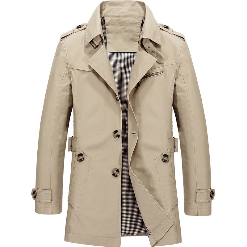 Sebastien | Men's Belted Double Breasted Trench Coat