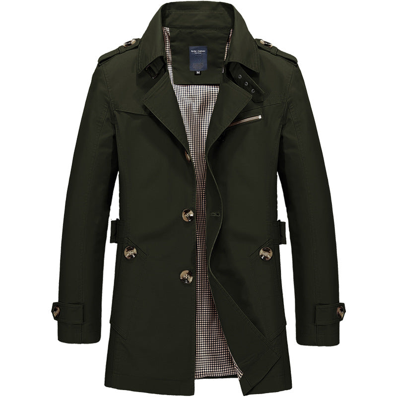 Sebastien | Men's Belted Double Breasted Trench Coat