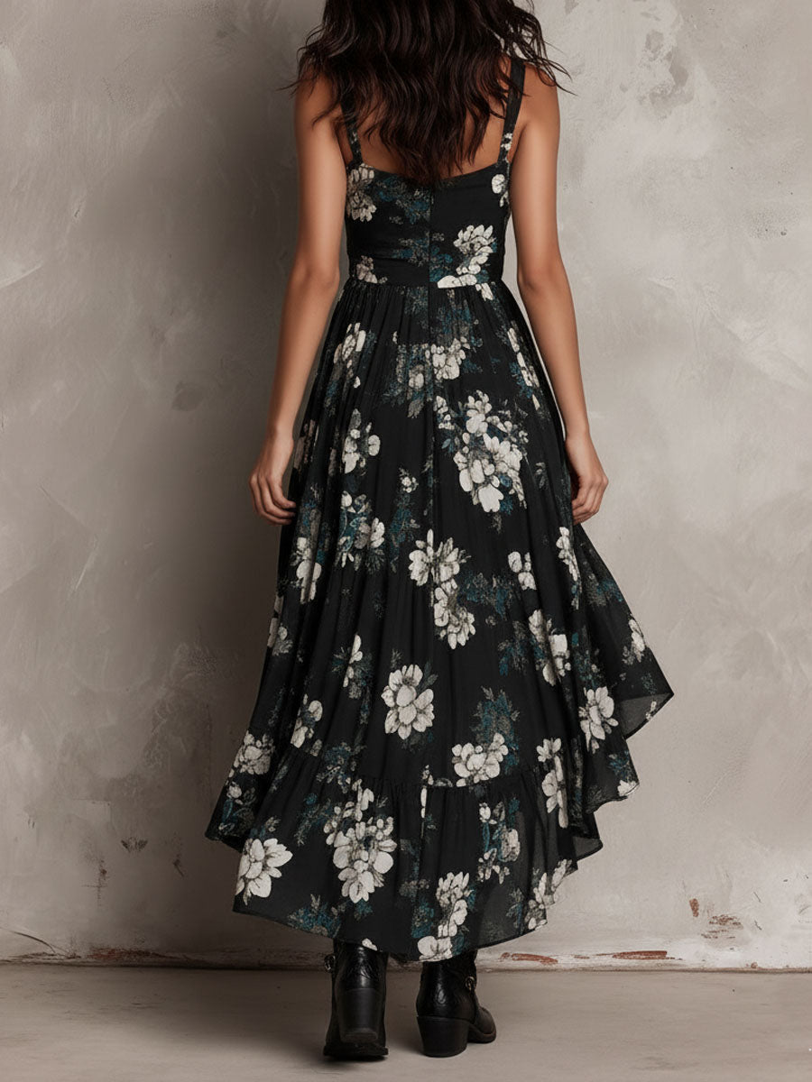 Seraphina | Women's Bohemian Floral Woven Strapless Maxi Dress
