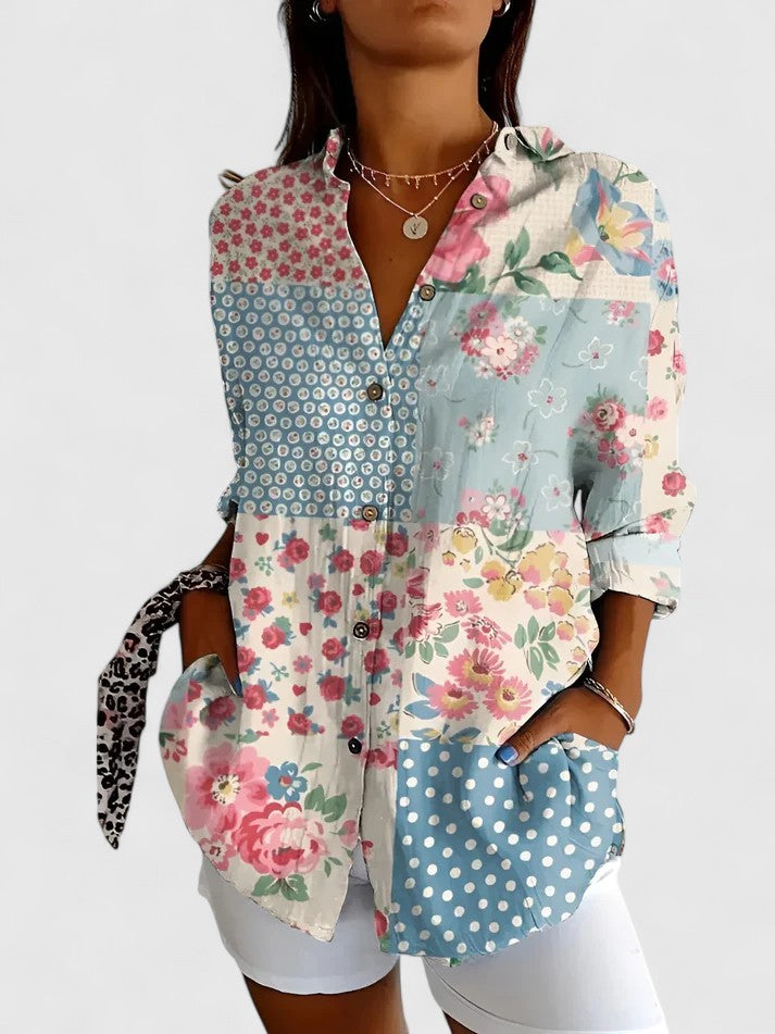 Seraphina | Women's Breezy Floral Print Versatile Blouse
