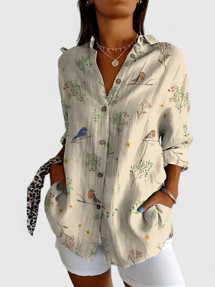 Seraphina | Women's Breezy Floral Print Versatile Blouse