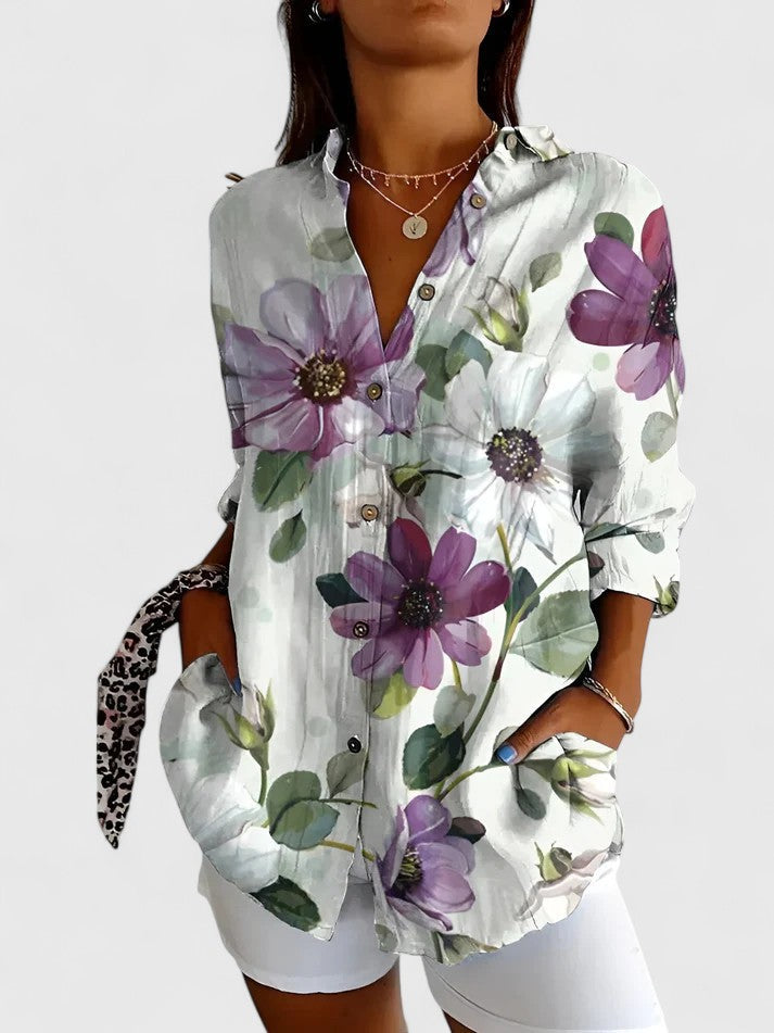 Seraphina | Women's Breezy Floral Print Versatile Blouse