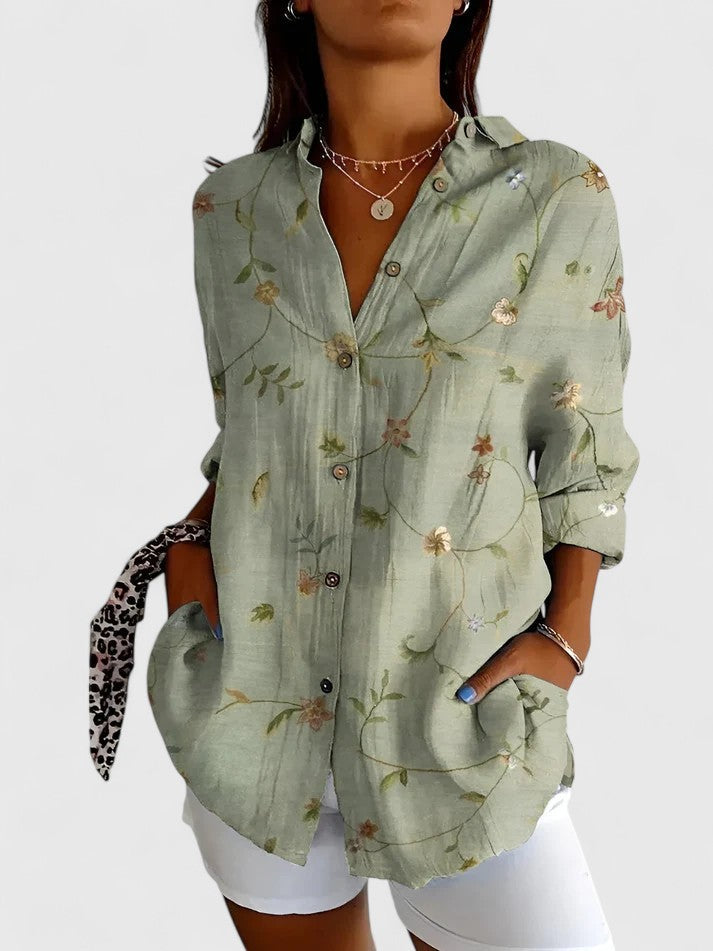 Seraphina | Women's Breezy Floral Print Versatile Blouse