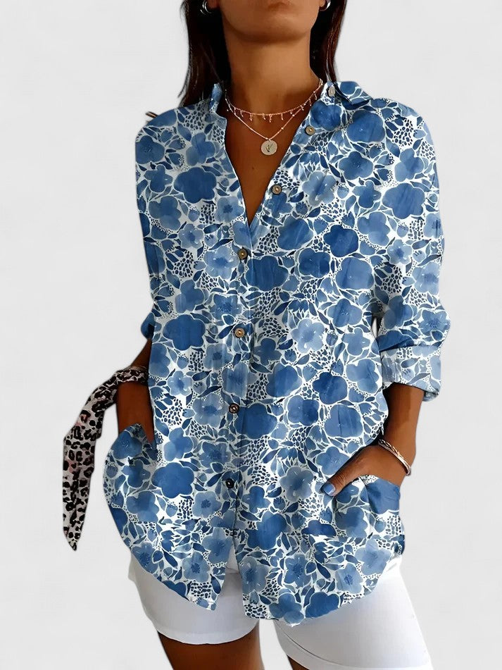 Seraphina | Women's Breezy Floral Print Versatile Blouse