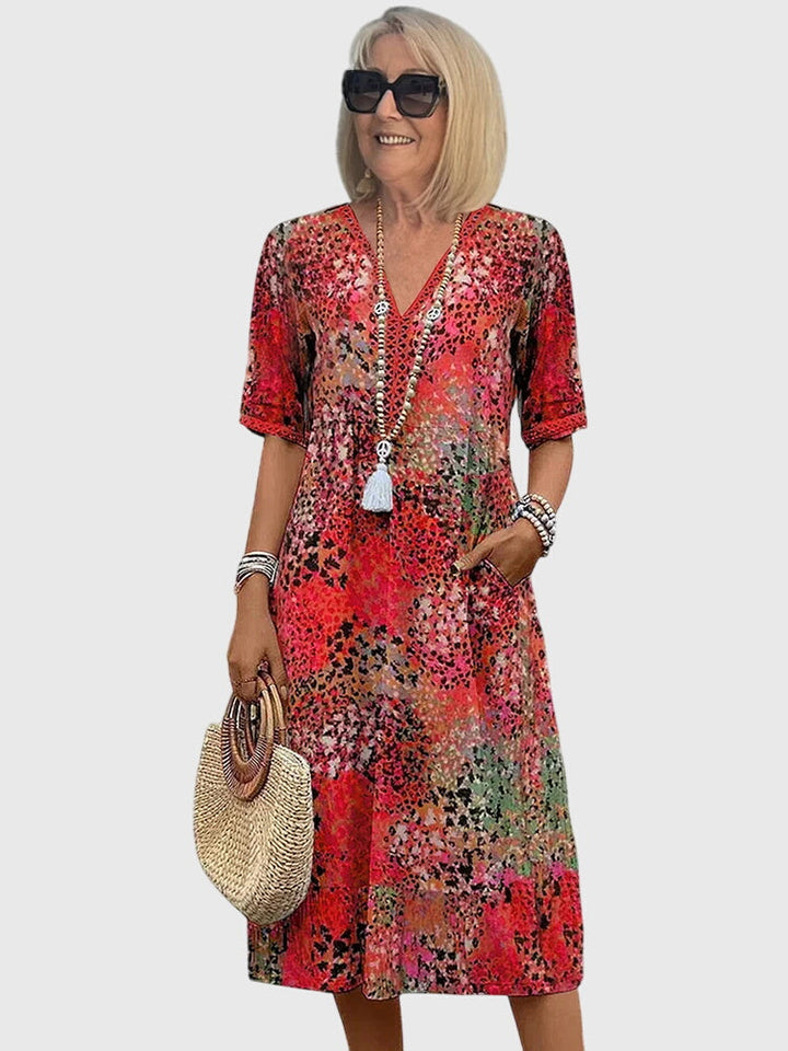 Seraphina | Women's Elegant Floral Lightweight Midi Dress