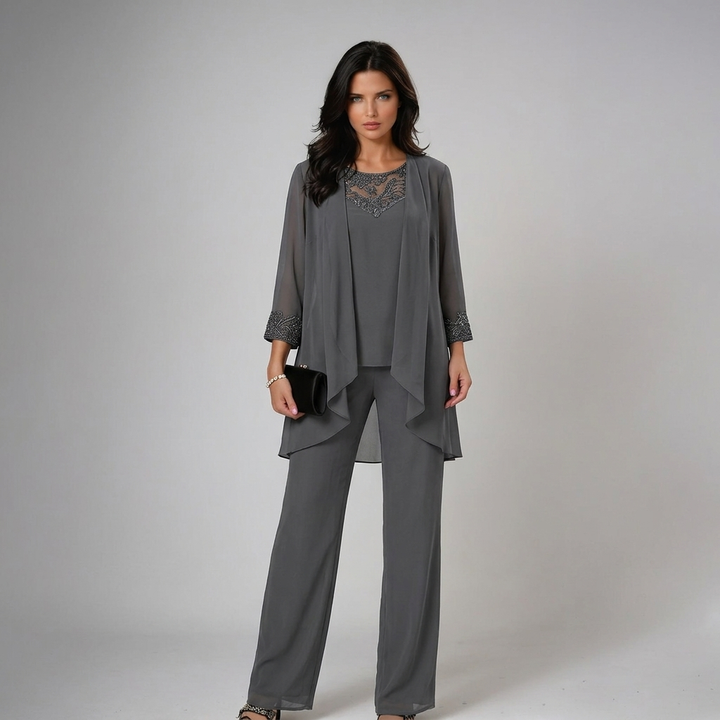Seraphina | Women's Lace-Detail Elegant Three-Piece Set