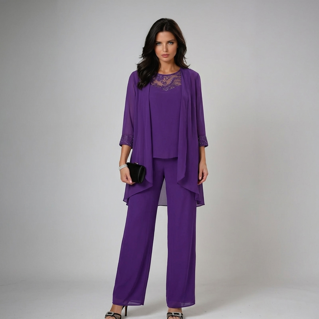 Seraphina | Women's Lace-Detail Elegant Three-Piece Set