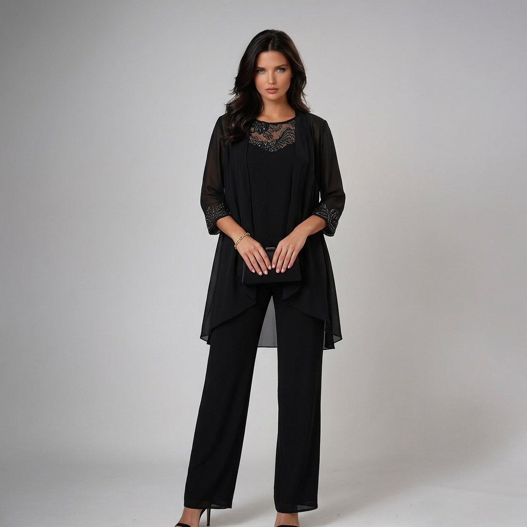 Seraphina | Women's Lace-Detail Elegant Three-Piece Set
