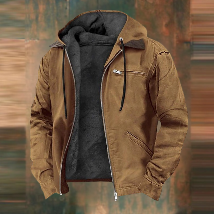 Serge | Men's Hooded Utility Jacket with Drawcord