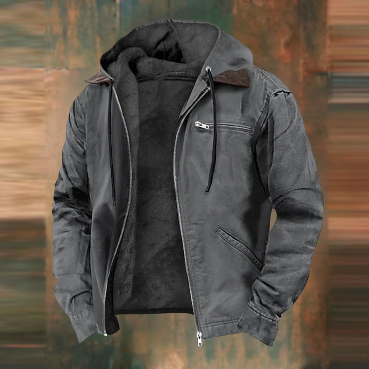 Serge | Men's Hooded Utility Jacket with Drawcord