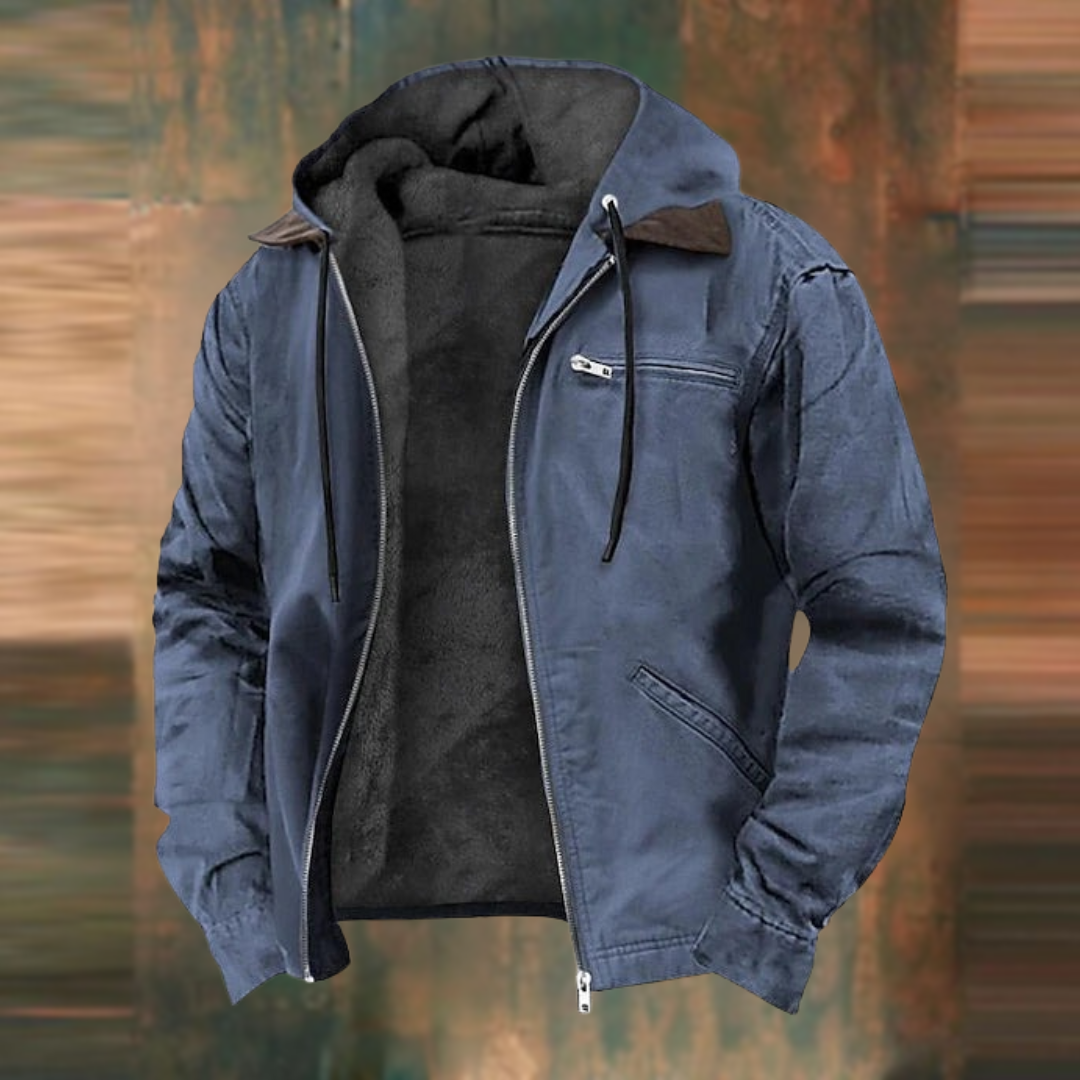 Serge | Men's Hooded Utility Jacket with Drawcord