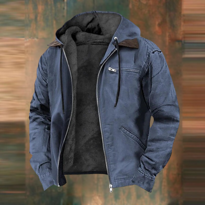 Serge | Men's Hooded Utility Jacket with Drawcord