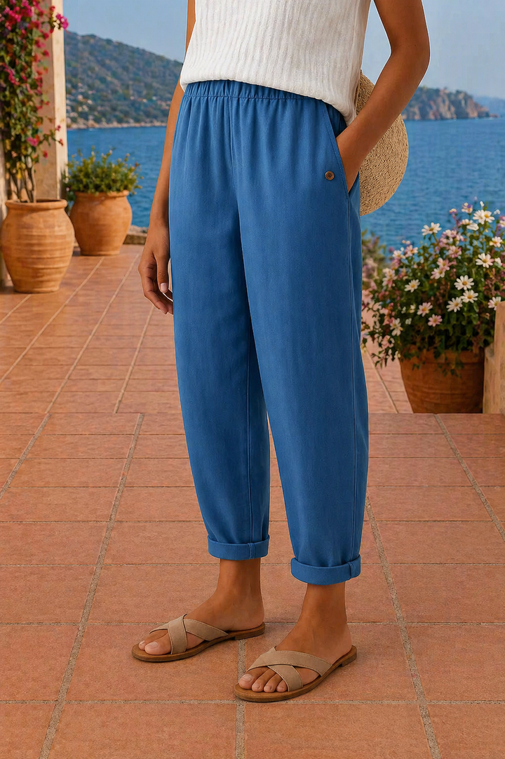 Sienna | Women's Relaxed Breathable Linen Wide-Leg Pants