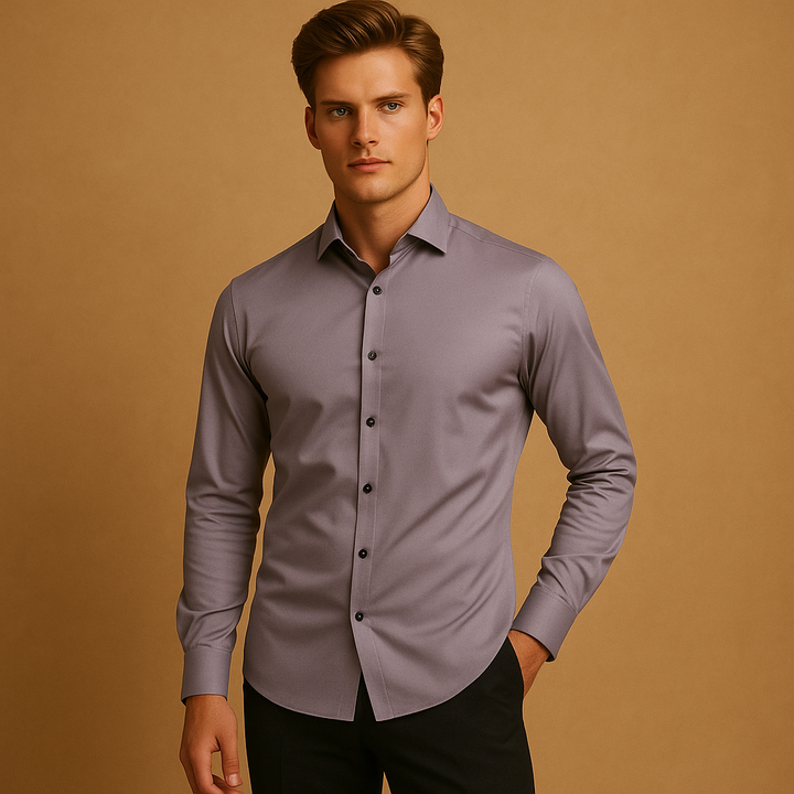 Men's shirt with stretch and slim fit