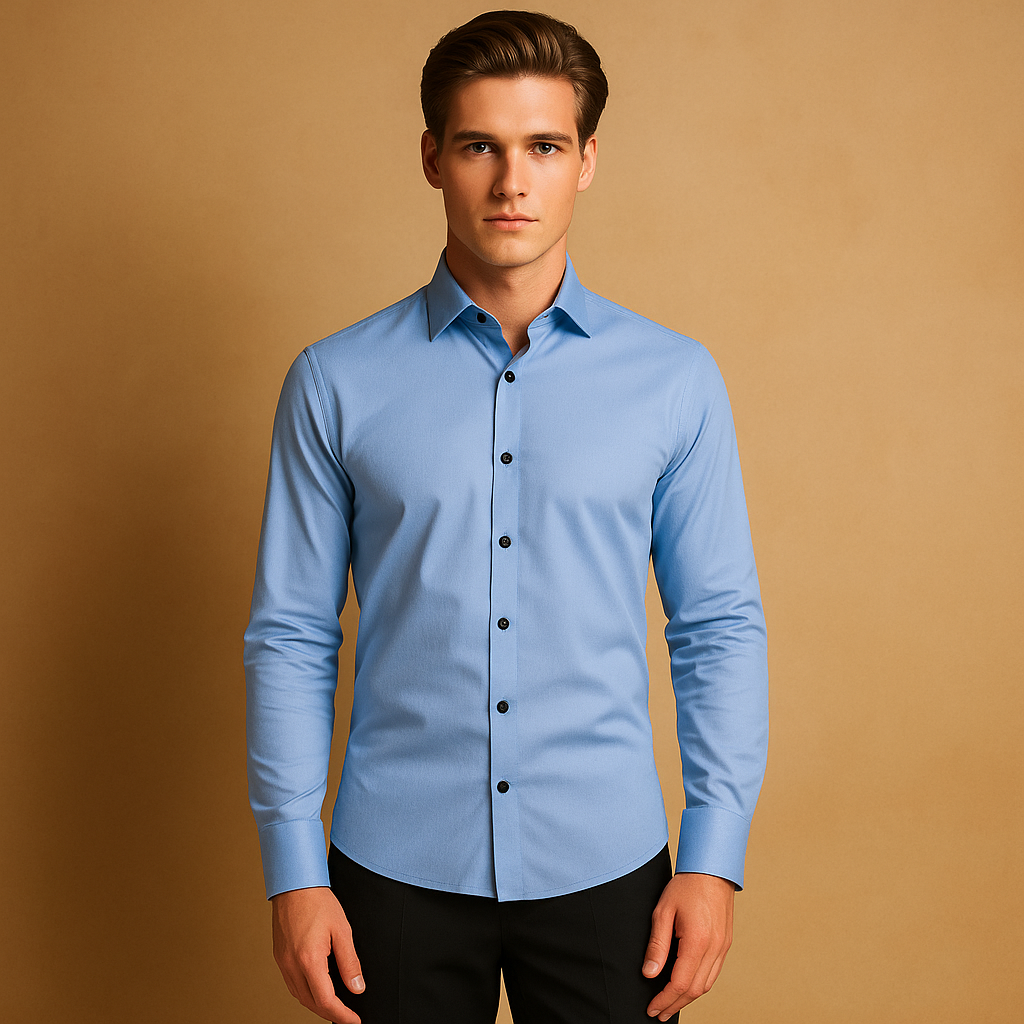 Men's shirt with stretch and slim fit