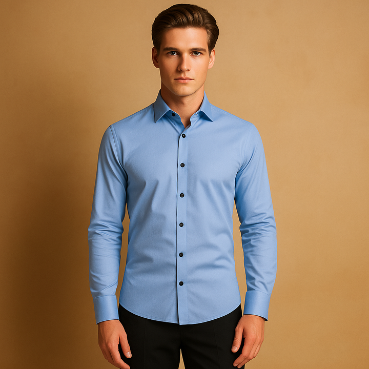 Men's shirt with stretch and slim fit