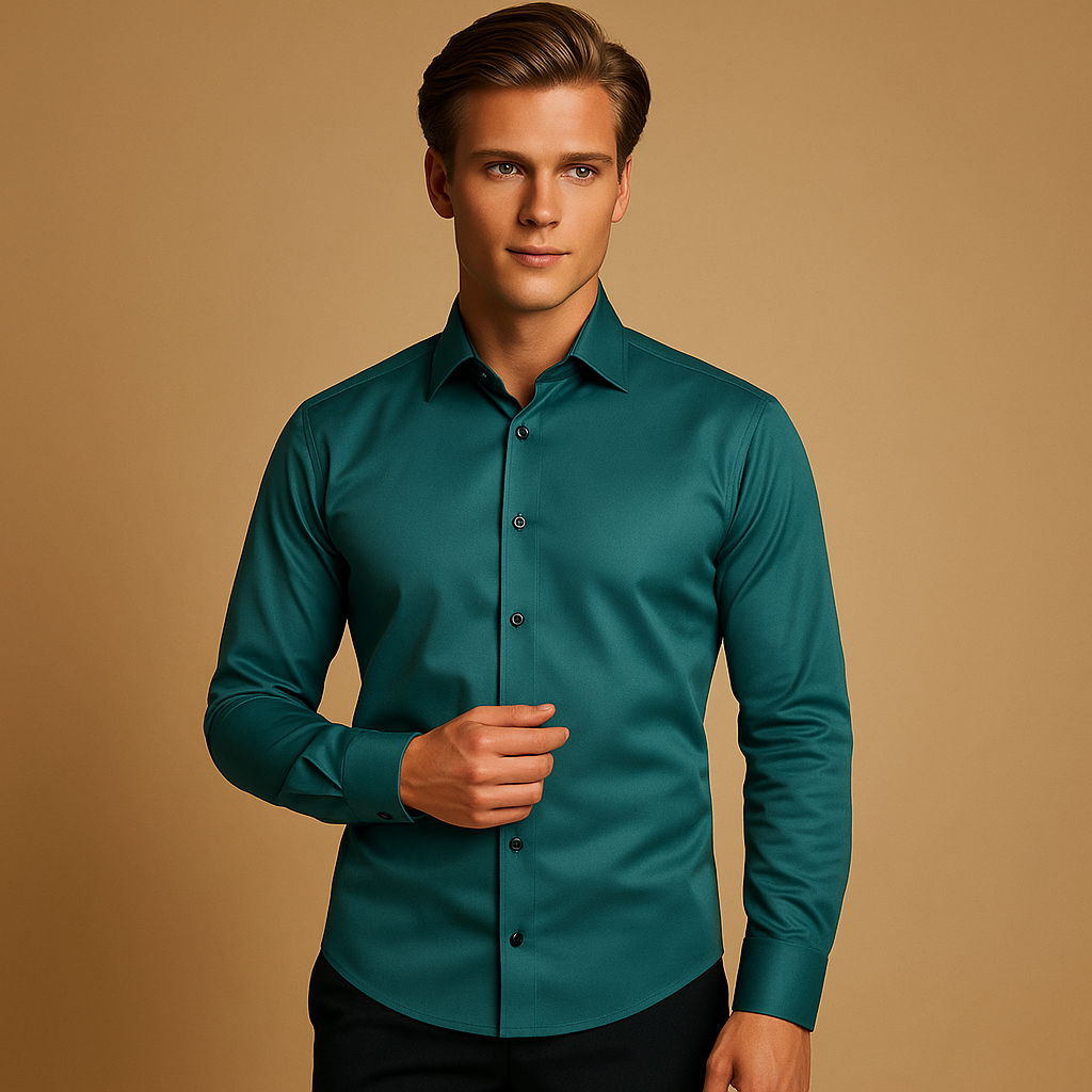 Men's shirt with stretch and slim fit