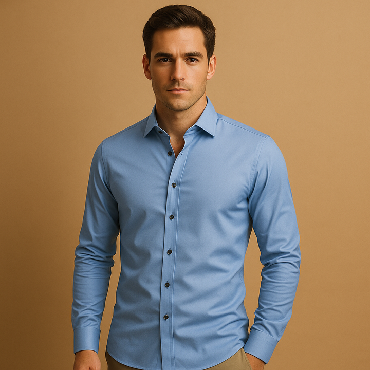 Men's shirt with stretch and slim fit