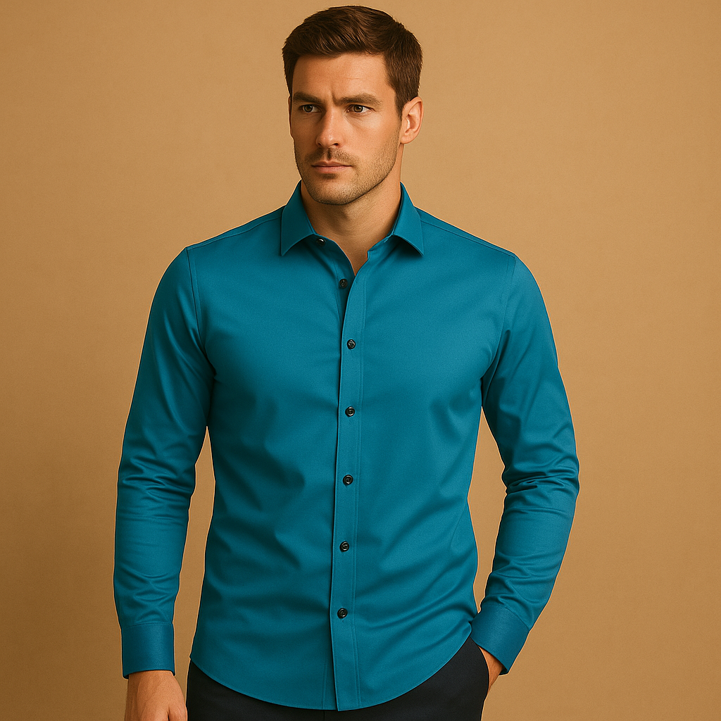 Men's shirt with stretch and slim fit