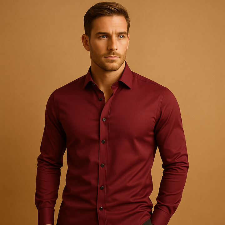Men's shirt with stretch and slim fit
