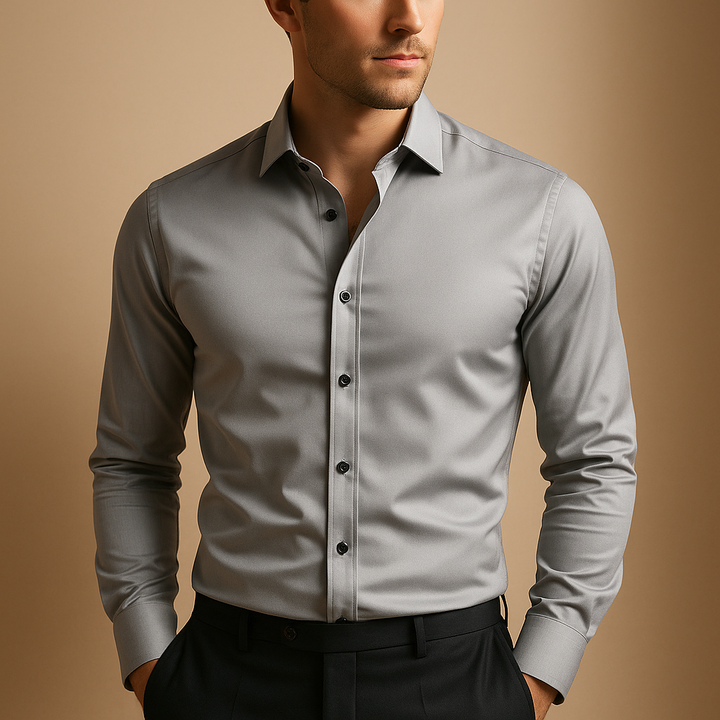 Men's shirt with stretch and slim fit