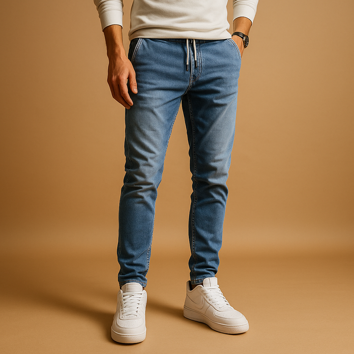Men's Stretch Denim Jeans with Slim Fit