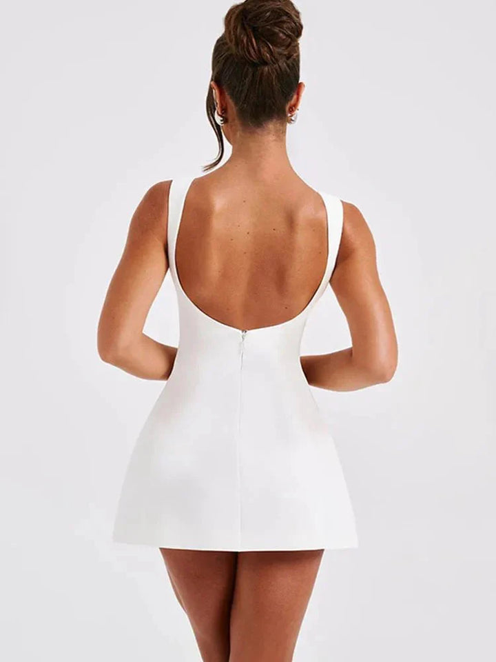 Tabitha | Women's Sleeveless Backless A-Line Mini Dress