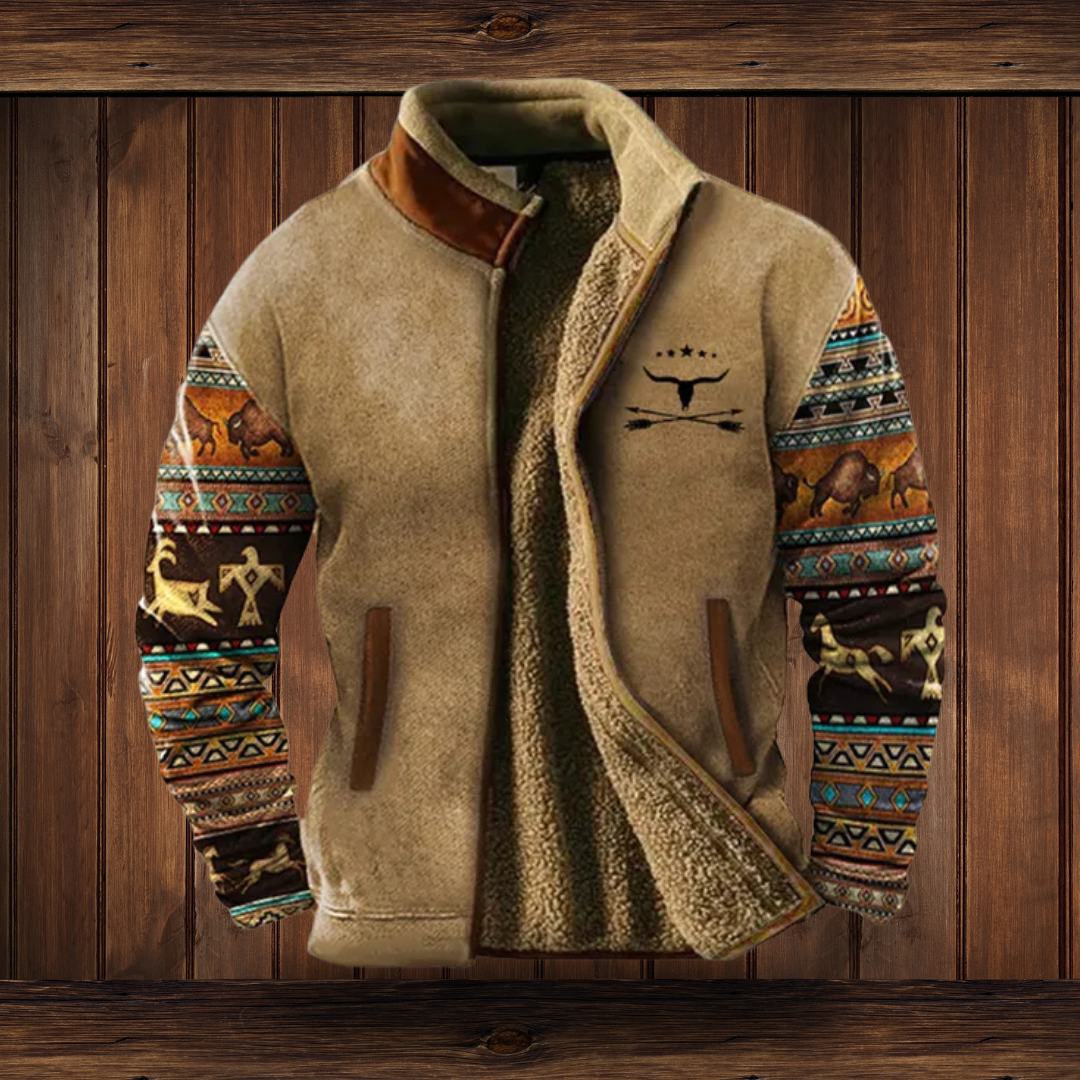 Theobald | Men's Borg Outdoor Jacket with Woven Trim