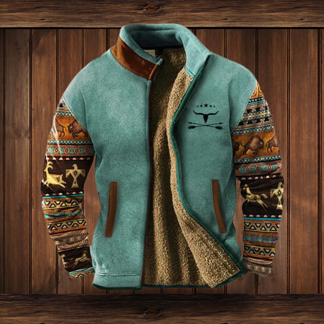 Theobald | Men's Borg Outdoor Jacket with Woven Trim