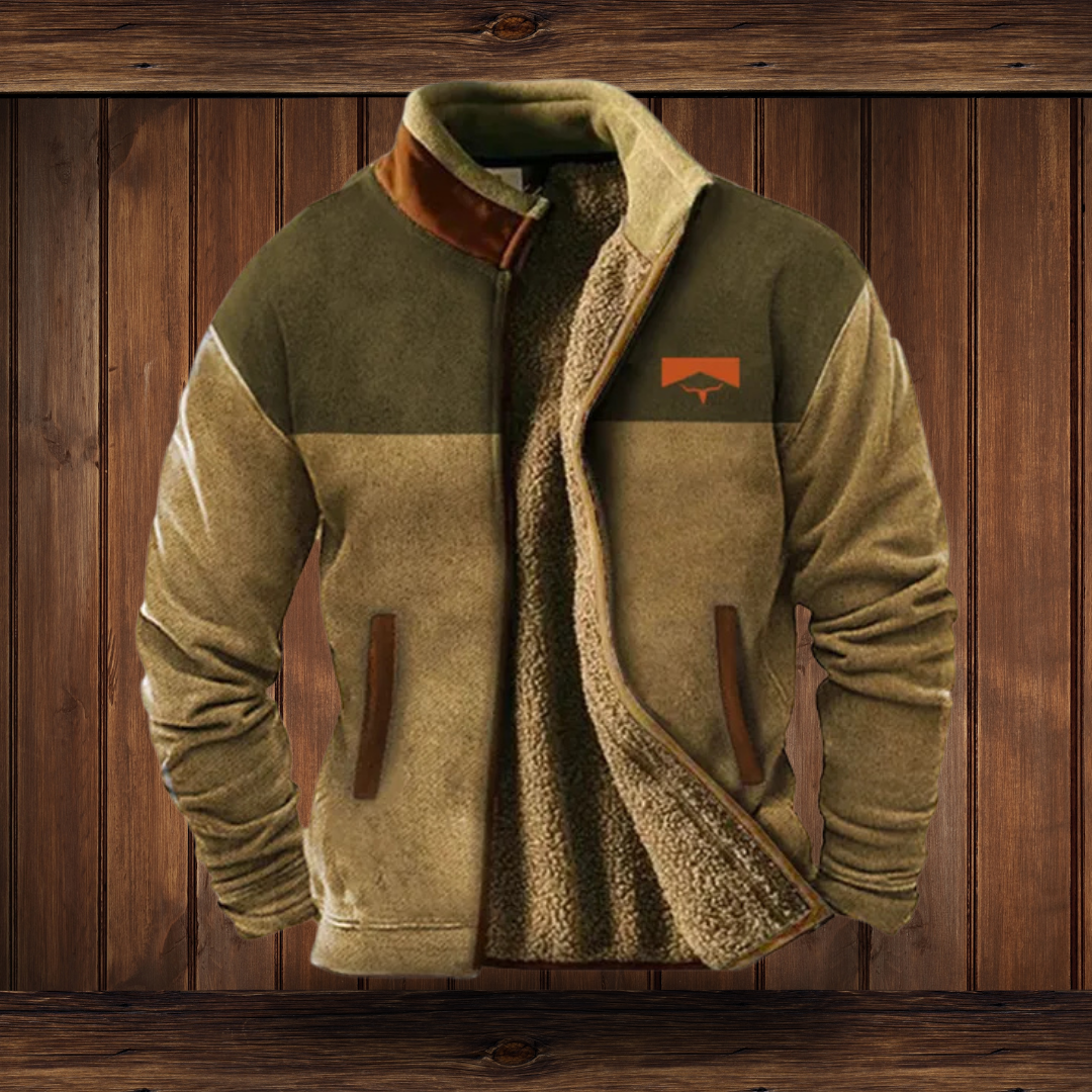 Theobald | Men's Borg Outdoor Jacket with Woven Trim