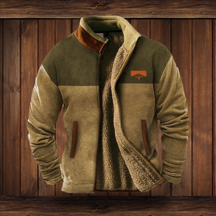 Theobald | Men's Borg Outdoor Jacket with Woven Trim