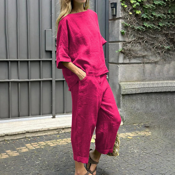 Theodora | Women's Soft Stretch Simple Casual Set