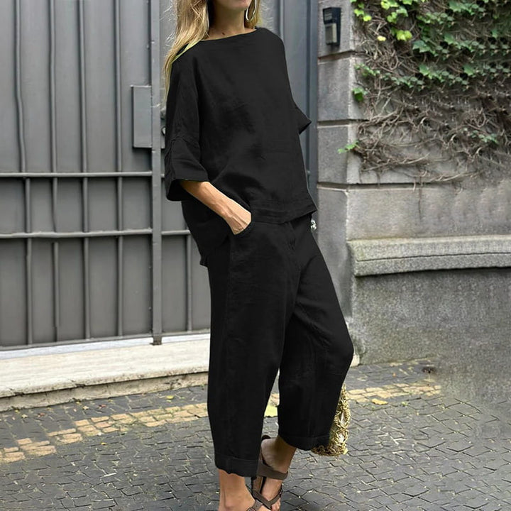 Theodora | Women's Soft Stretch Simple Casual Set