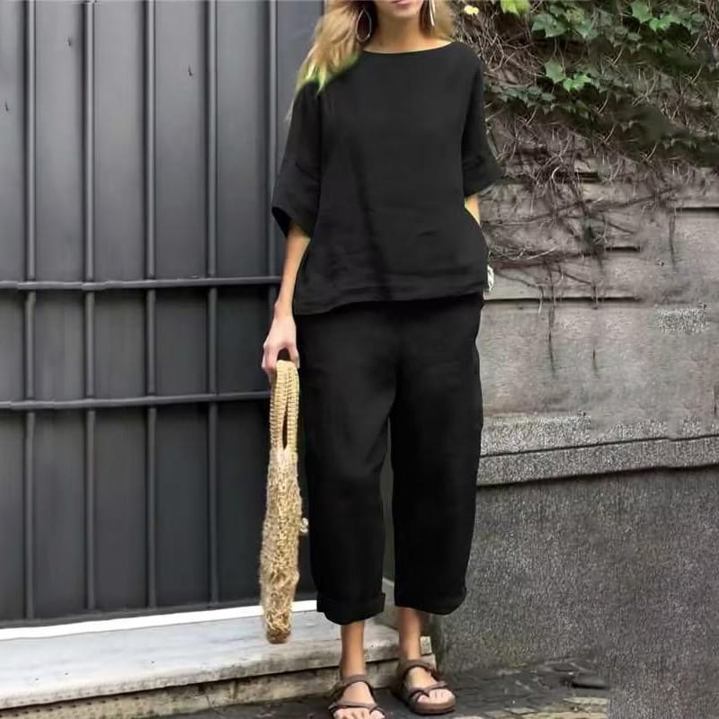 Theodora | Women's Soft Stretch Simple Casual Set