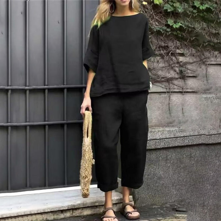 Theodora | Women's Soft Stretch Simple Casual Set