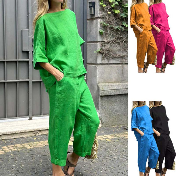 Theodora | Women's Soft Stretch Simple Casual Set