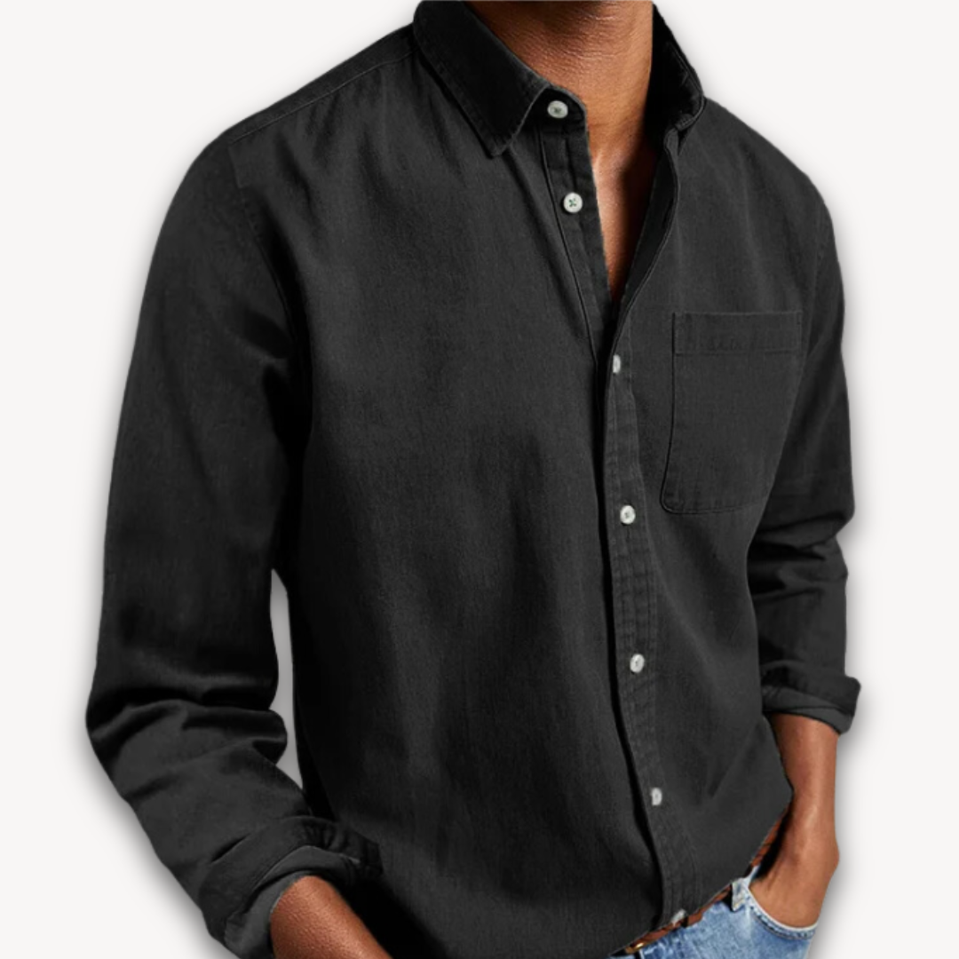 Theodore | Men's Casual Collared Button-Down Long Sleeve Shirt