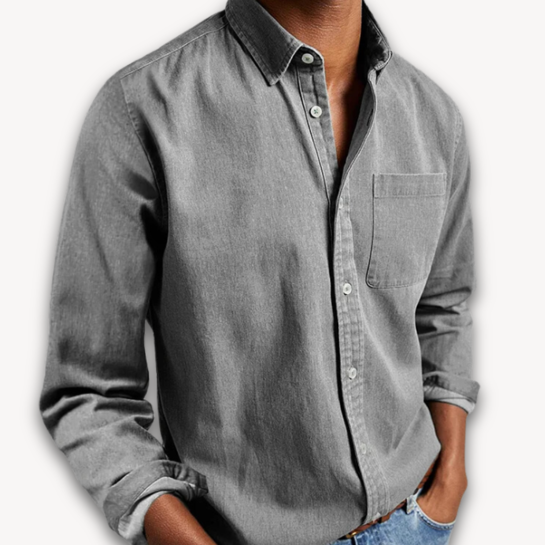 Theodore | Men's Casual Collared Button-Down Long Sleeve Shirt