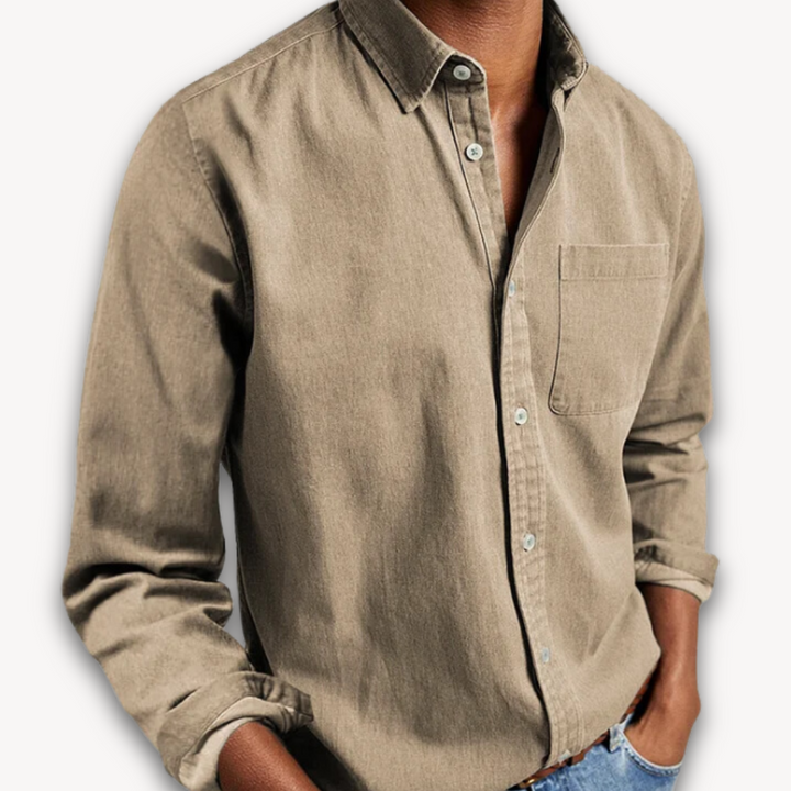 Theodore | Men's Casual Collared Button-Down Long Sleeve Shirt