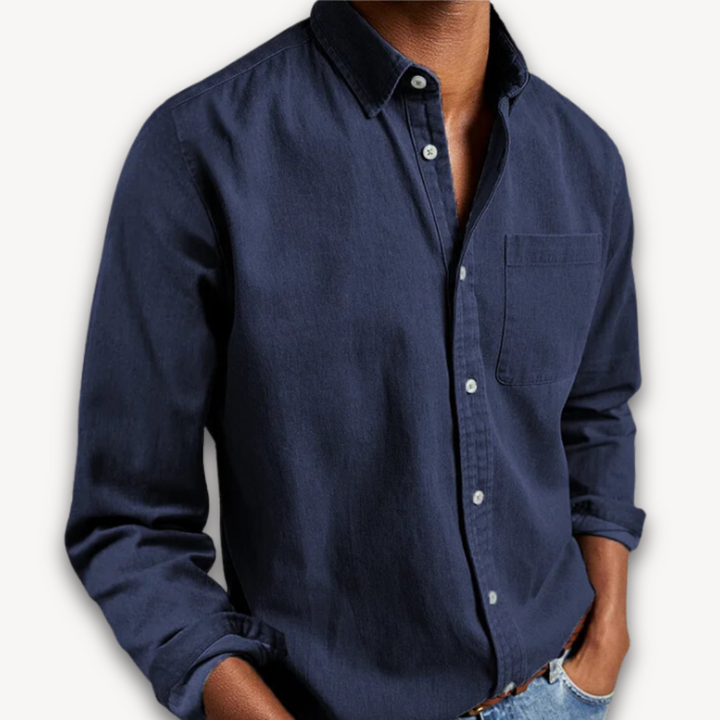 Theodore | Men's Casual Collared Button-Down Long Sleeve Shirt