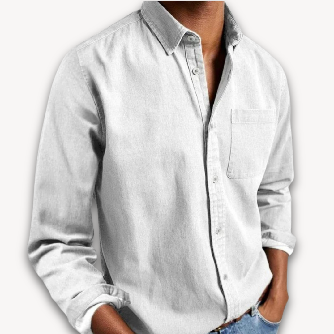 Theodore | Men's Casual Collared Button-Down Long Sleeve Shirt